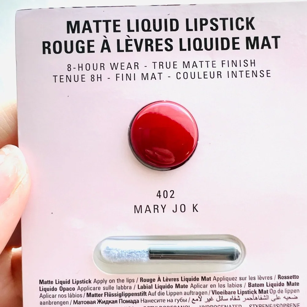 5 for 25⚡️Kylie Mary Jo K Matte Liquid Lipstick .019oz Sample Card